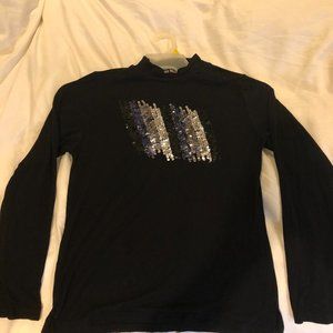 Black Sequins Top